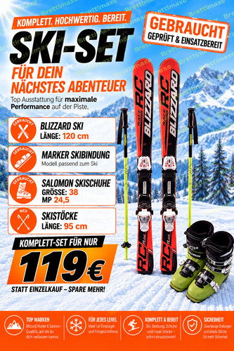 Kinder ski set 120 - set, +